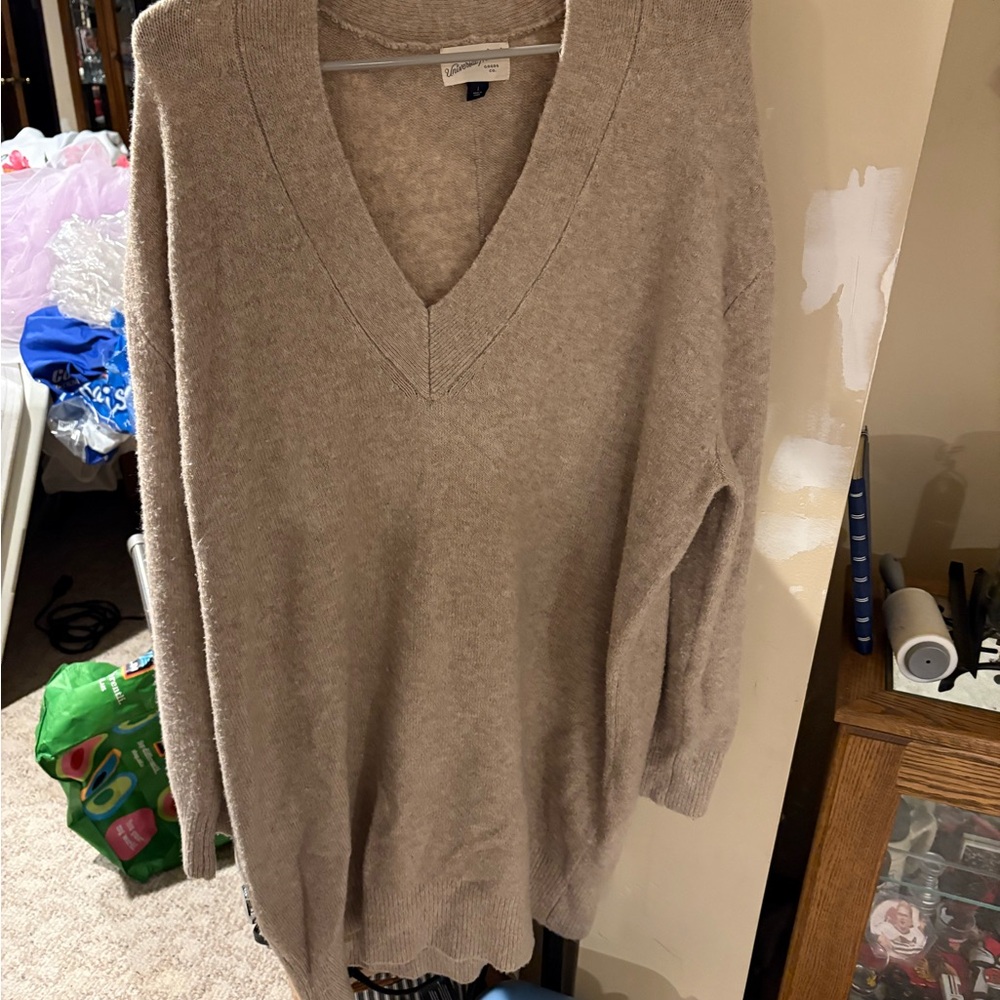 Elegant Beige Long Sleeve Dress